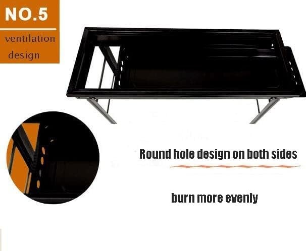 PremiumAV Portable Charcoal BBQ Grill – Compact Folding Metal Barbecue for Outdoor Cooking, Camping, Balcony, Picnic & Home Use – Lightweight Tabletop Tandoor Style Grill - Image 4