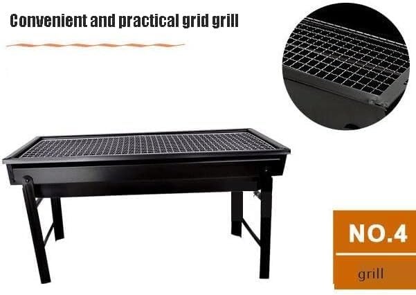 PremiumAV Portable Charcoal BBQ Grill – Compact Folding Metal Barbecue for Outdoor Cooking, Camping, Balcony, Picnic & Home Use – Lightweight Tabletop Tandoor Style Grill - Image 2