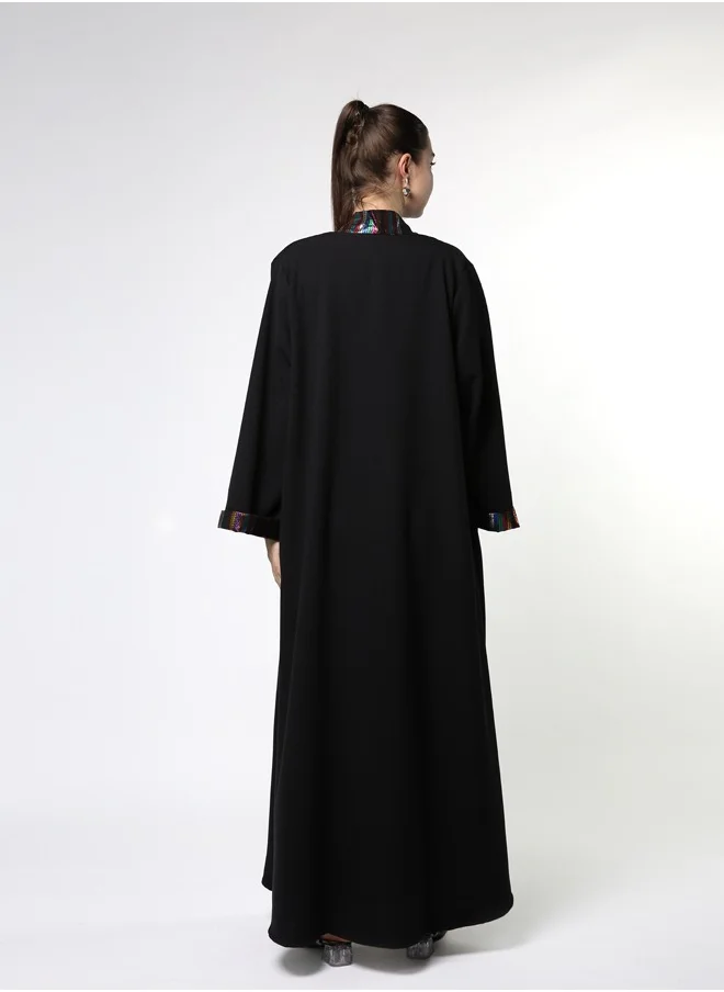 Line73 by Zahra Multicolored A-Line Open Abaya