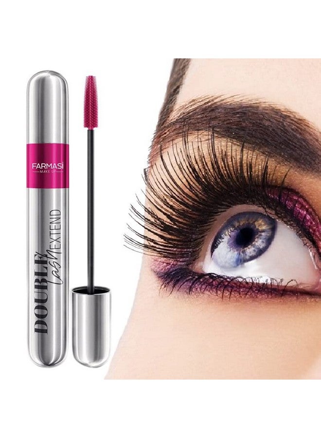FARMASI Double Lash Extend Mascara, Eyelash Lengthening Applicator, Natural Lengthening And Thickening Effect No Clumping, Buildable, Defining, Curling, 0.41 Fl. Oz ; 12 Ml (Black) - Image 3