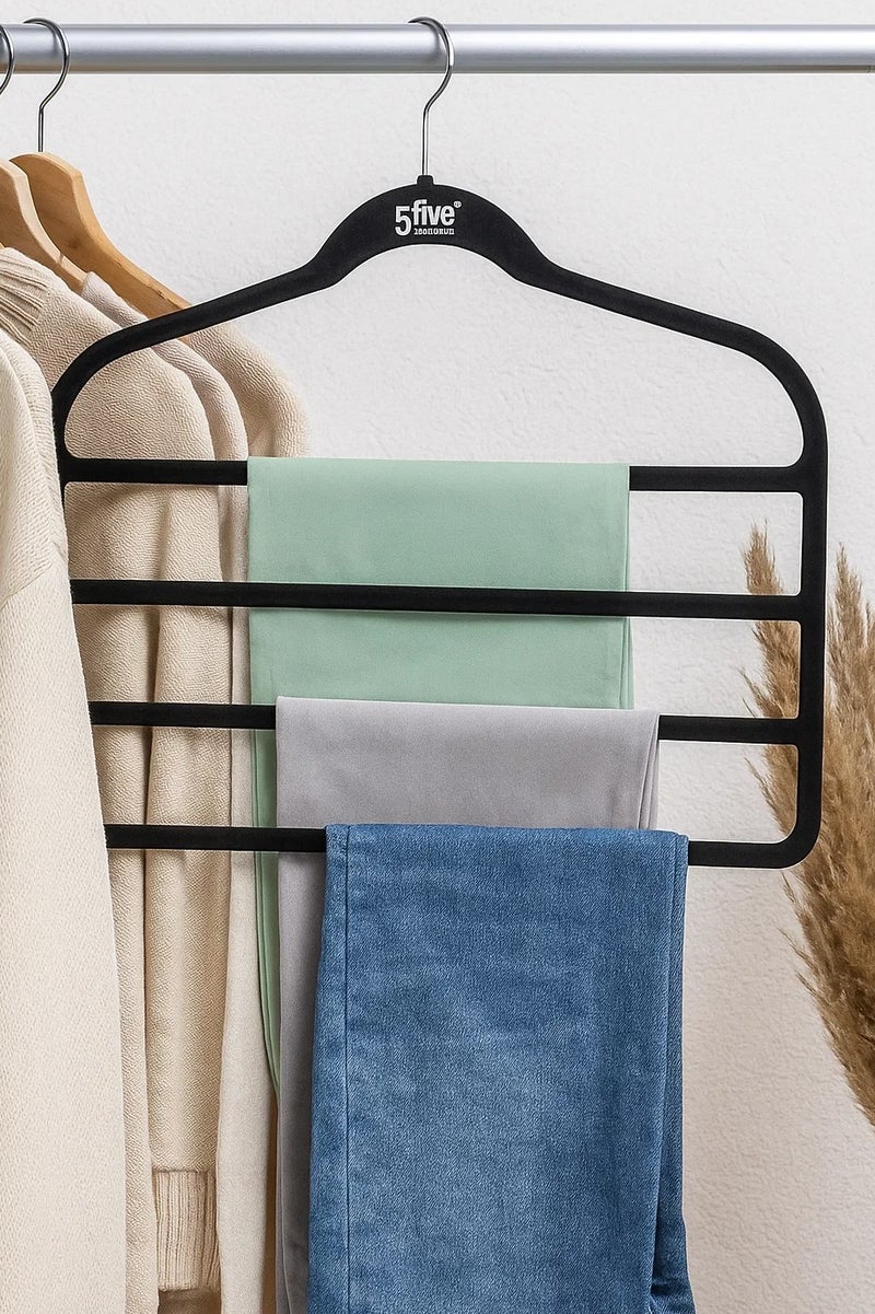 LOFT PANTS HANGER,SET OF 4,L45XP0.5XH42CMS,BLACK-116874 - Image 5