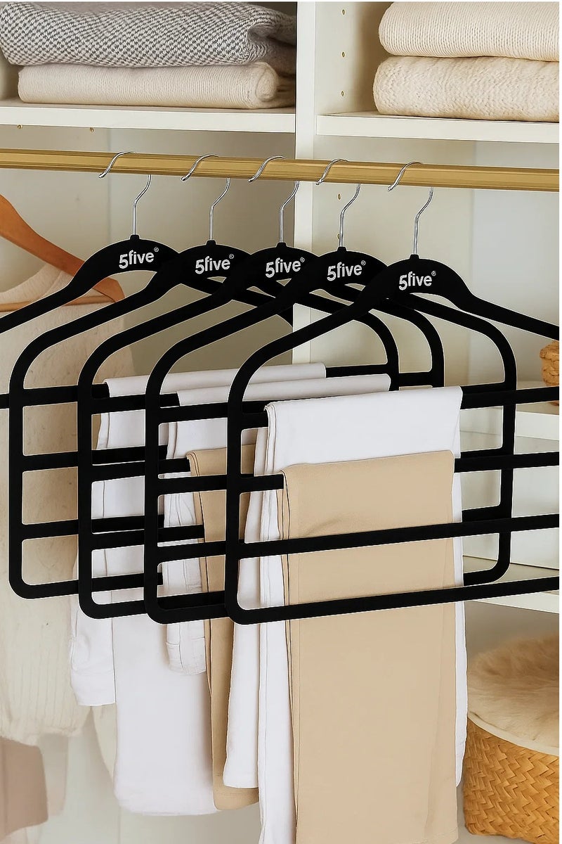 LOFT PANTS HANGER,SET OF 4,L45XP0.5XH42CMS,BLACK-116874 - Image 1