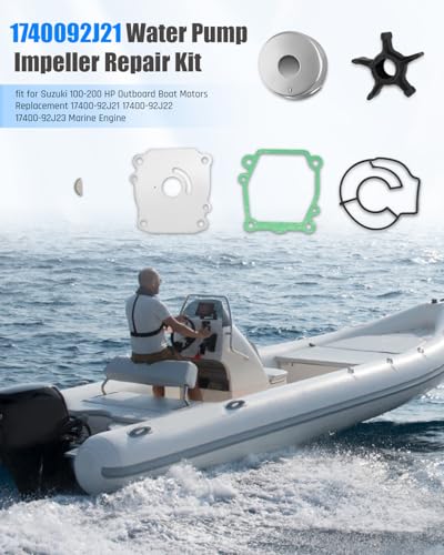 ANODZU Water Pump Impeller Repair Kit Fit for Suzuki Outboard 4 Stroke DF100A DF115A DF140A Models 100 115 140 HP Motor Replaces 1740092J21 1740092J22 1740092J23 - Image 3