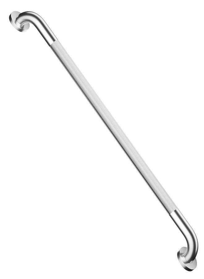 Munzong 32 Inch Anti Slip Shower Grab Bar, Stainless Steel Bathroom Grab Bar, Satin Brushed Nickel Knurled Bathroom Balance Bar,Safety Hand Rail Support Handicap Elderly Senior Assist Bath Handle - Image 1