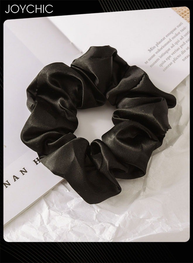 Joychic 4 Piece Women Simple and Versatile Hair Elastics Satin Scrunchies for Daily Decoration - Image 2