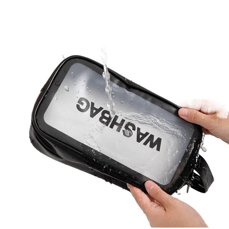Makeup Bag for cosmetics and Travel with Large Capacity Cosmetic Organizer Storage and Large Capacity Pouch in White Clear - Image 3
