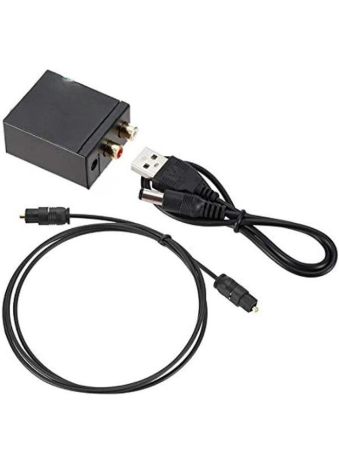 Digital to Analog Audio Converter - Optical SPDIF & Coaxial to RCA L/R Adapter with Toslink to 3.5mm Jack & USB Power  - Image 2