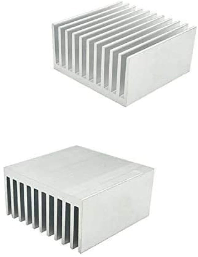 ICSTORE Heat sink Aluminum,3.45cm X 4.5cm x 1.35cm, Heat sink for Cooling, Peltier Laptop CPU GPU VGA RAM VRAM VRM IC LED MOSFET Transistor SCR - Pack of 2 - Image 1
