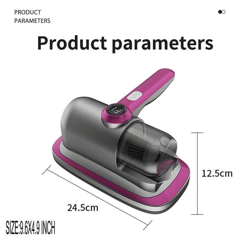 ELEXIQ Cordless Dust Mite Cleaning Machine Mattress Sofa Car Vacuum Cleaner2 Gear Mite UV Bed Vacuum Cleaner Digital Display Handheld Mite Remover Suitable for Mattress Sofa Car Cleaning - Image 2