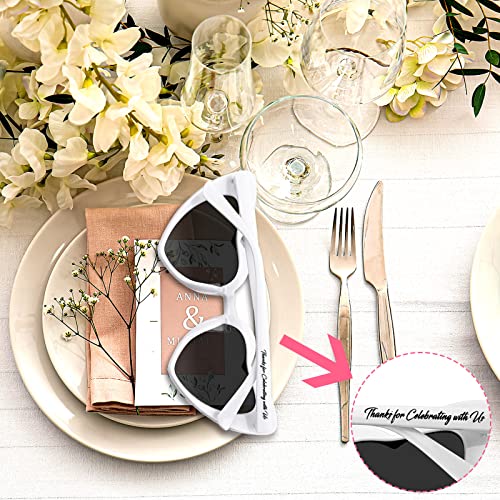 Vabean Wedding Heart Sunglasses Bulk Wedding Gifts Bachelorette Bridal Party Favors for Guests Reception(White,100 Pcs) - Image 4