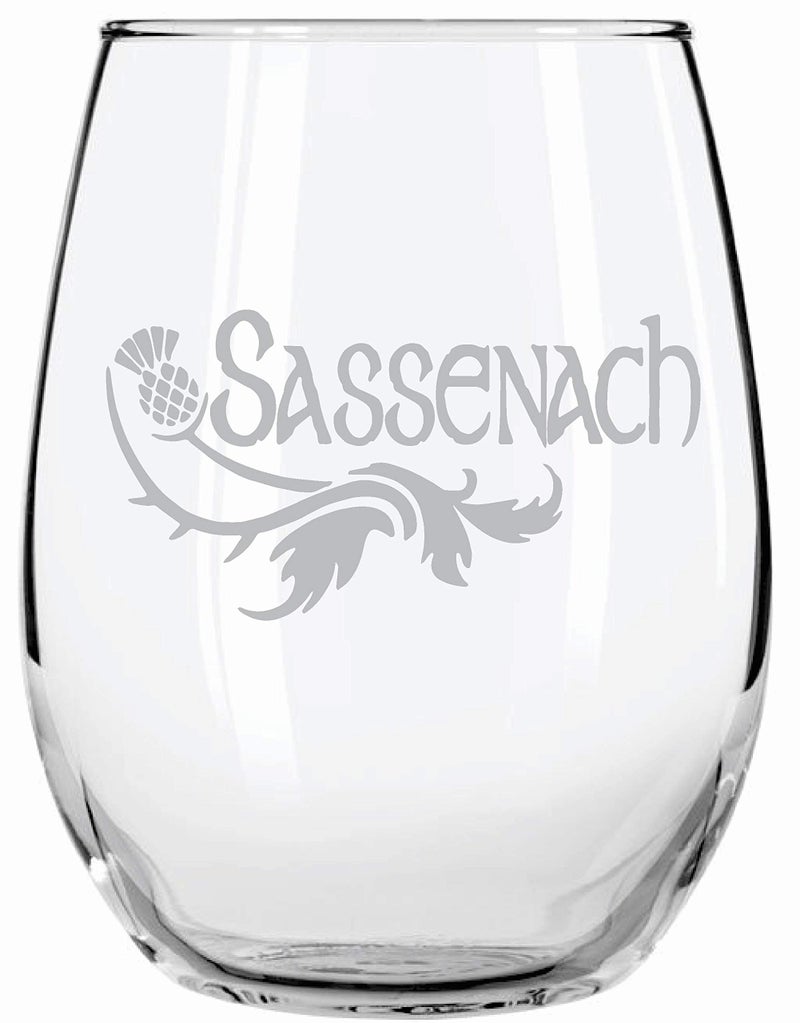 Sassenach Thistle Gaelic Scottish Glass  Outlander Highlander Fans  Perfect for any Man or Woman that Identifies with Irish Scottish Celtic or Gaelic Heritage or Just Enjoys the Series