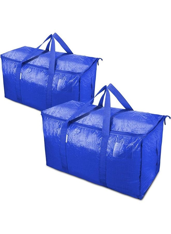 Arabest Moving Bags, 2 Pack Extra Large Storage Tote, Heavy-Duty Foldable Storage Tote with Zippers and Strong Carrying Handles, College Moving Supplies, Prefer for Travelling, Moving, Camping  - Image 1