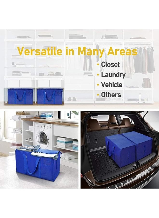 Arabest Moving Bags, 2 Pack Extra Large Storage Tote, Heavy-Duty Foldable Storage Tote with Zippers and Strong Carrying Handles, College Moving Supplies, Prefer for Travelling, Moving, Camping  - Image 3