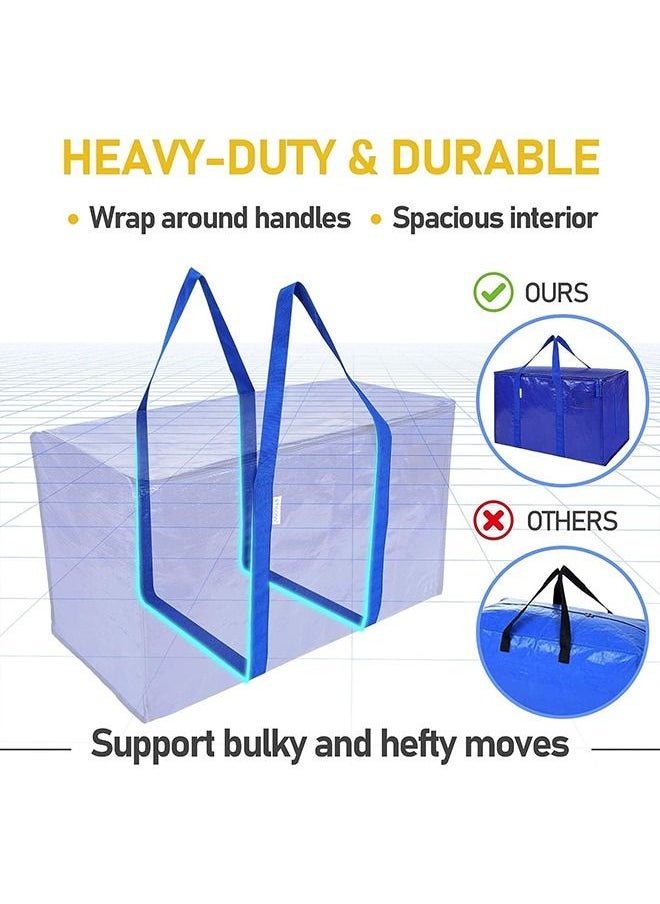 Arabest Moving Bags, 2 Pack Extra Large Storage Tote, Heavy-Duty Foldable Storage Tote with Zippers and Strong Carrying Handles, College Moving Supplies, Prefer for Travelling, Moving, Camping  - Image 2
