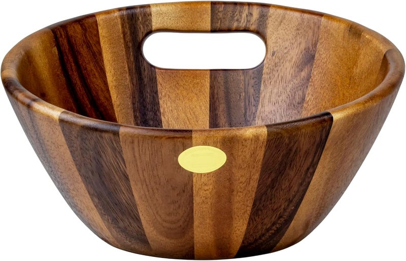 BILLI® Wooden Slant Lip Bowl with Cut Out handle - Image 2