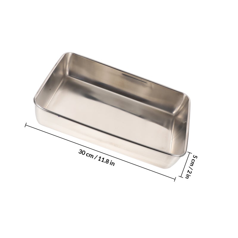 2Pcs Multifunctional Stainless Steel Towel Trays Baking Plates ( ) - Image 2