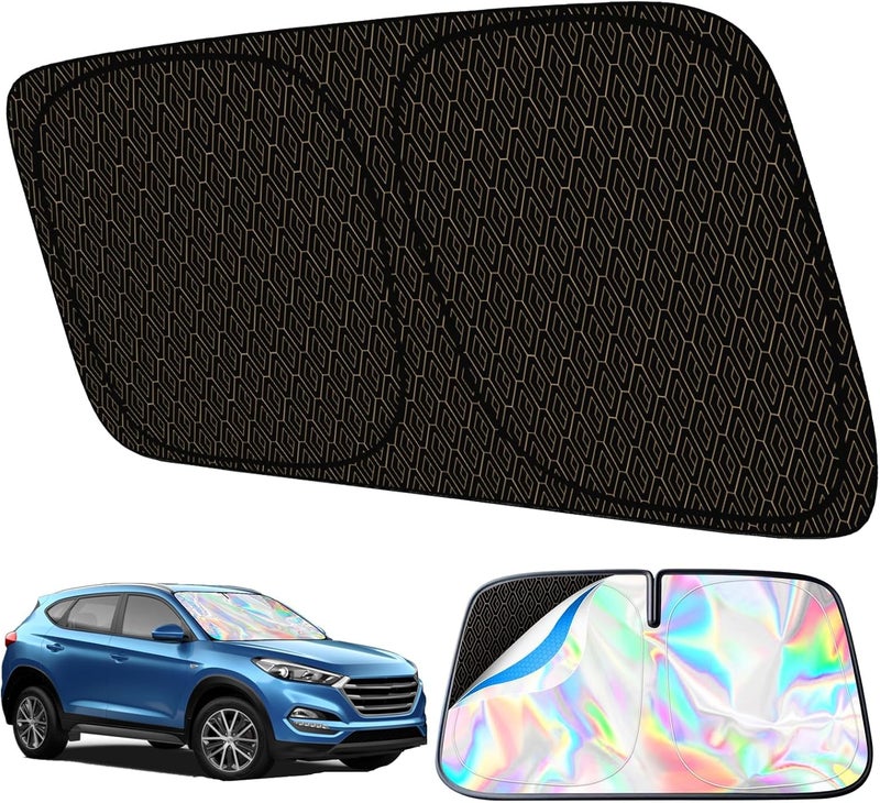 KASTWAVE Car Windshield Sun Shade - 5-Layer Reflective UV & Heat Protection, Iridescent Color, Universal Fit for Cars, Trucks, SUVs (M: 56 x 32 inches) - Image 2