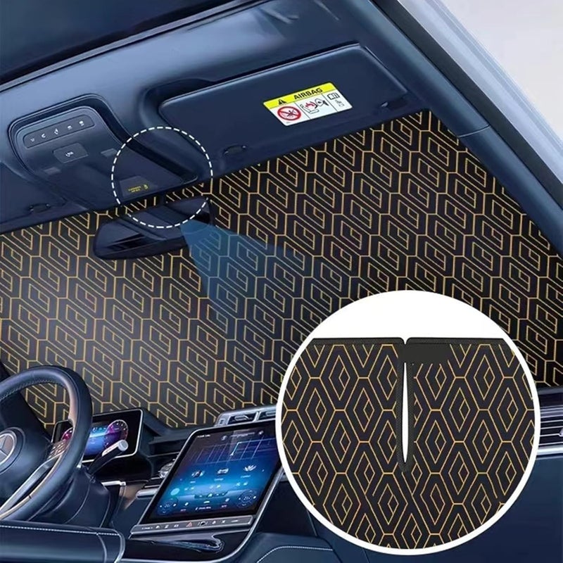 KASTWAVE Car Windshield Sun Shade - 5-Layer Reflective UV & Heat Protection, Iridescent Color, Universal Fit for Cars, Trucks, SUVs (M: 56 x 32 inches) - Image 5