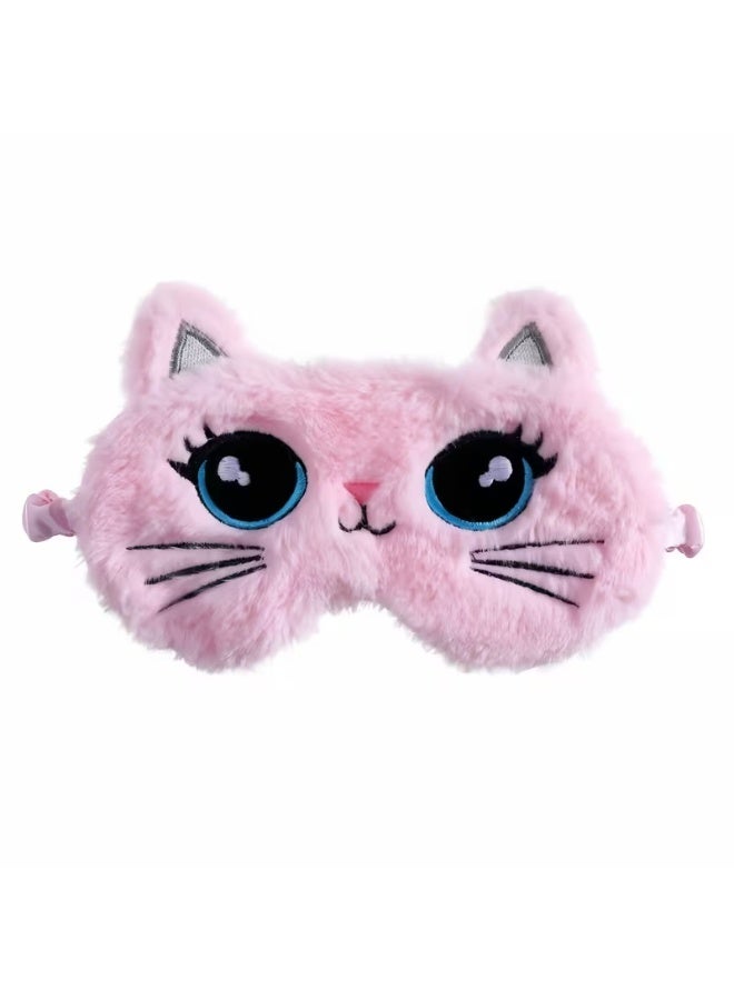 ALMASI Plush Cat Eye Mask - Costume Accessory and Kids Sleep Mask - Soft & Comfortable Design - Image 1