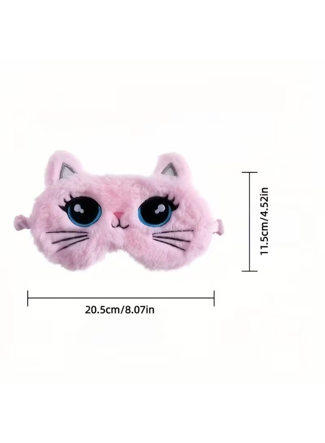 ALMASI Plush Cat Eye Mask - Costume Accessory and Kids Sleep Mask - Soft & Comfortable Design - Image 2