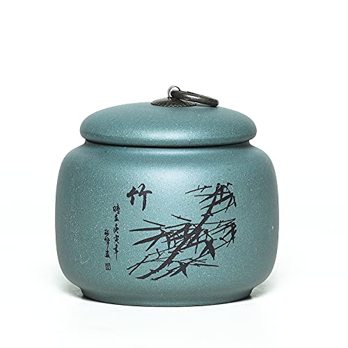 SILINE Yixing Clay Jar 17.5 Oz,Zisha Loose Leaf Tea Storage Canister Pot,Keep Bulk Tea Tidy and Fresh -Purple,Orchid - Image 1