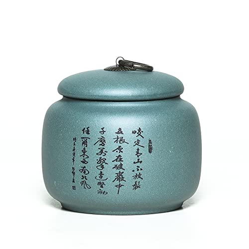 SILINE Yixing Clay Jar 17.5 Oz,Zisha Loose Leaf Tea Storage Canister Pot,Keep Bulk Tea Tidy and Fresh -Purple,Orchid - Image 2