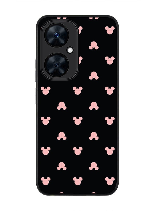 Stylizedd Rugged Black Edge case for Huawei nova 11i , Slim fit Soft Case Flexible Rubber Edges Anti Drop TPU Gel Thin Cover - Mickey Print - Image 1