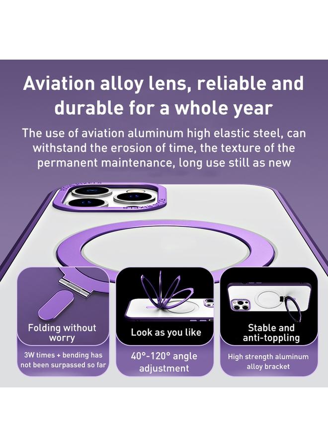 اس-توب جراب لهاتف iPhone 12 Pro Max Skin Feel MagSafe جراب هاتف مقاوم للصدمات مع حامل - Image 5