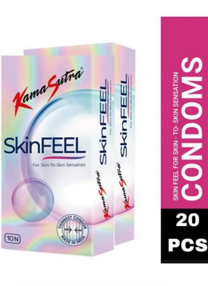 كاماسوترا كومبو باك SkinFEEL أنحف الواقي الذكري للرجال 10N X 2  - Image 1