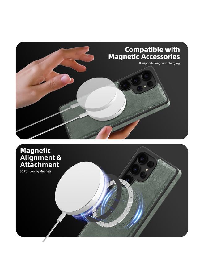 S-TOP Case For Samsung Galaxy S25+ 5G Shield Multi-functional MagSafe Card Bag Phone Case - Image 3