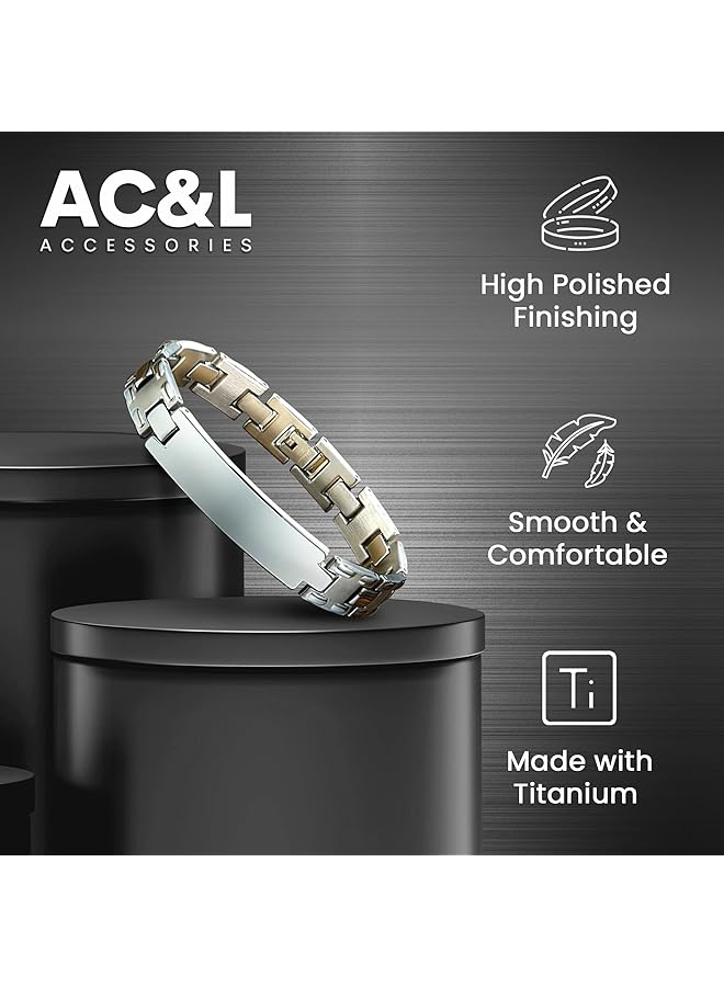 AC&L Silver Metallic Steel Avant Garde Design Bracelet - Image 2