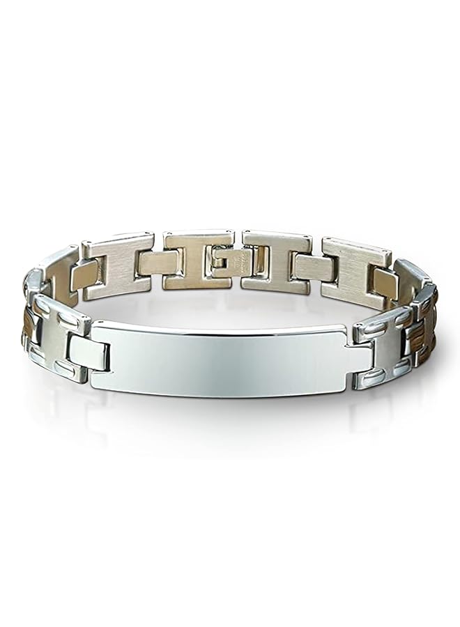 AC&L Silver Metallic Steel Avant Garde Design Bracelet - Image 4