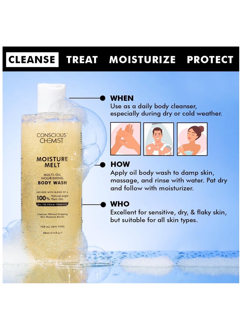 كيميائي واعي جل استحمام للجسم متعدد الزيوت من كونشوس كيميست | 300 مل - Image 2