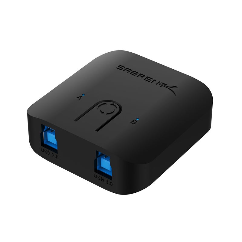 SABRENT USB 3.0 Sharing Switch for Multiple Computers and Peripherals LED Device Indicators (USB-SW30) Black - Image 2