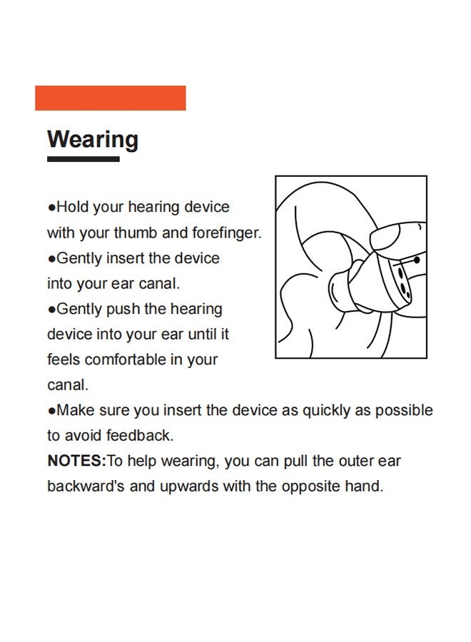 Urit Hearing Aids, Invisible Magnetic Assistive Listening Devices, Contact Charging Box with LED Power Display (Black) - Image 5