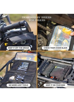 Generic Odinsberg Heavy duty motorcycle tool roll bag - Tools NOT included - Empty tool bag and roll up wrench organizer tool pouch with elastic loops pocket MOLLE webbing to wrap tool kit for MC bike ATV UTV  - Image 4