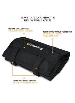 Generic Odinsberg Heavy duty motorcycle tool roll bag - Tools NOT included - Empty tool bag and roll up wrench organizer tool pouch with elastic loops pocket MOLLE webbing to wrap tool kit for MC bike ATV UTV  - Image 3