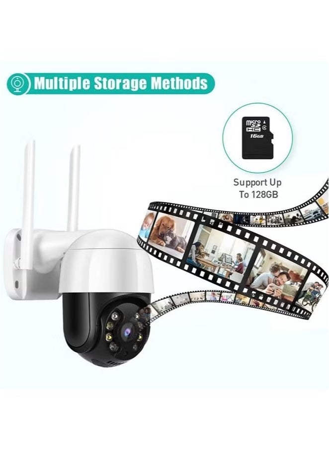 HD Outdoor Smart Security Camera – 330° Wide-Angle Lens with Night Vision & App Control, Waterproof & Lightning-Proof, Loop Recording, Supports Up to 128GB SD Card - Image 1