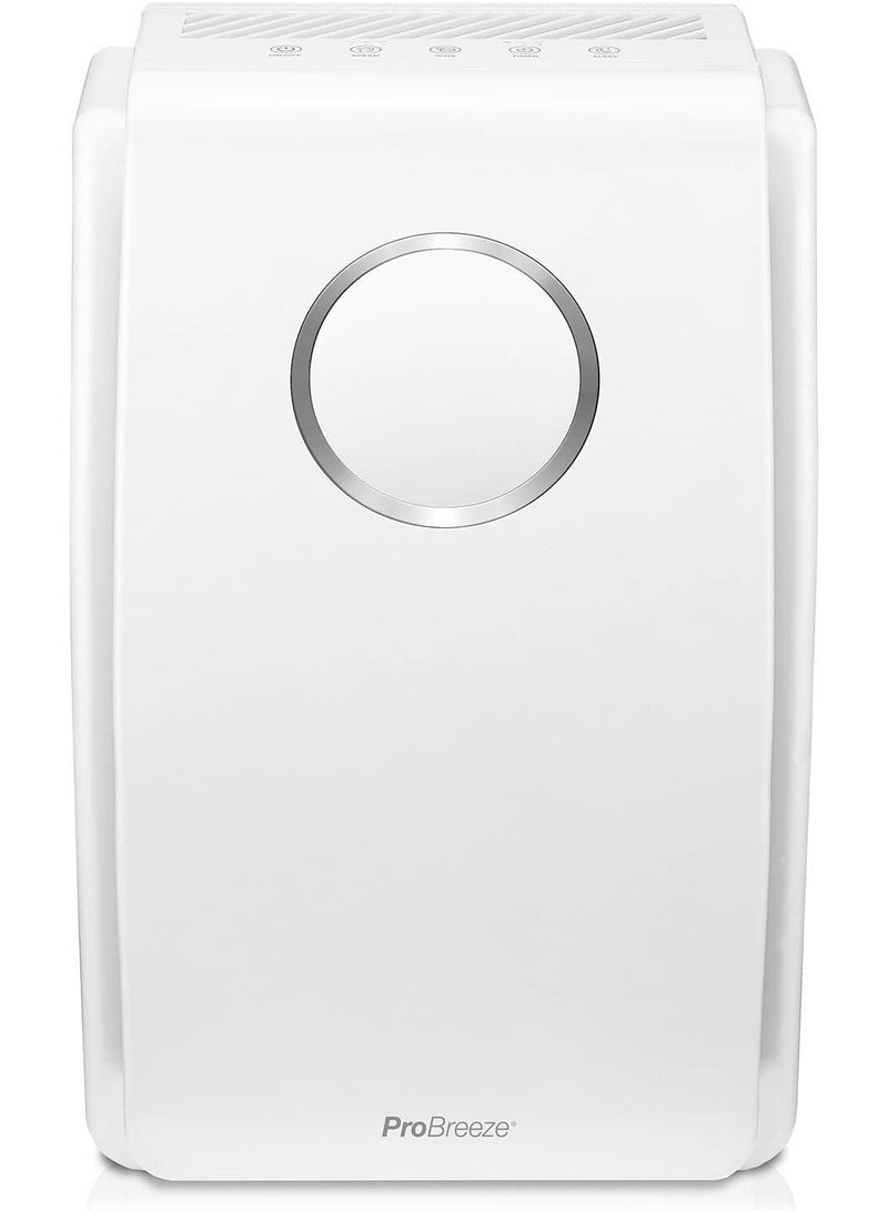 Pro Breeze منقي الهواء للمنزل 5 في 1 مع فلتر HEPA الحقيقي، كربون نشط، مولد أيونات سلبية - الغبار، المدخنين، حبوب اللقاح، شعر الحيوانات الأليفة، حمى القش، الطهي (أبيض) - Image 1