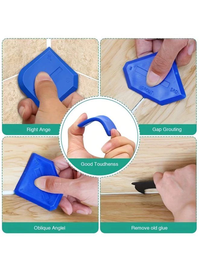 9pcs Silicone Caulking Tool Kit 5 In 1 Set With Replaceable Sealant Pads - Image 4