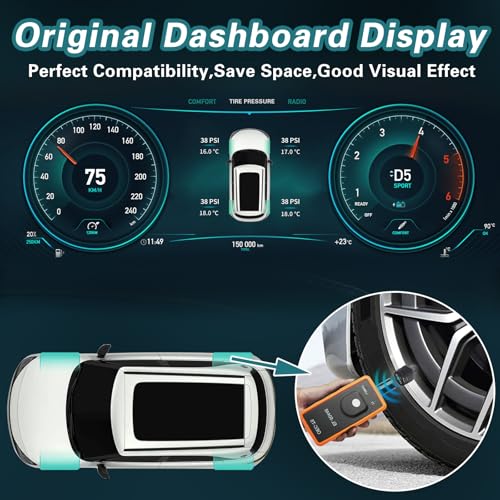 Masoll TPMS Sensor for GM Chevy Chevrolet Silverado Buick Cadillac GMC, Gen 2 TPMS Sensors Set of 4 with 1 TPMS relearn Tool, External Tire Pressure Sensor, Easy to Install - Image 2