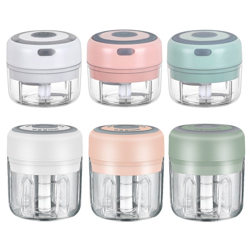Mini Garlic Grinder Electric Garlic Chopper Cordless Food Fruit Vegetable Blender Kitchen Gadgets 100ML USB Rechargeable - Image 2