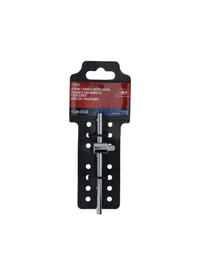 ACE - Sliding T-Handle Socket Driver Silver 4 x 1/4inch - Image 1