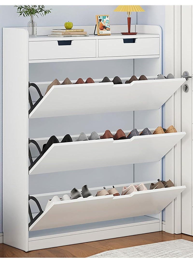 DubaiGallery Shoe Cabinet, Shoe Storage Cabinet with Flip Doors, Freestanding Entryway Shoe Rack Storage, Shoe Storage Shelf, Anti Toppling - Image 1