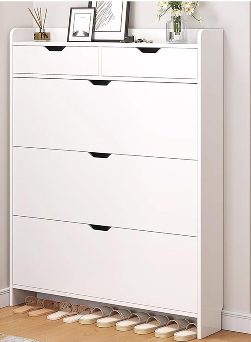 DubaiGallery Shoe Cabinet, Shoe Storage Cabinet with Flip Doors, Freestanding Entryway Shoe Rack Storage, Shoe Storage Shelf, Anti Toppling - Image 3