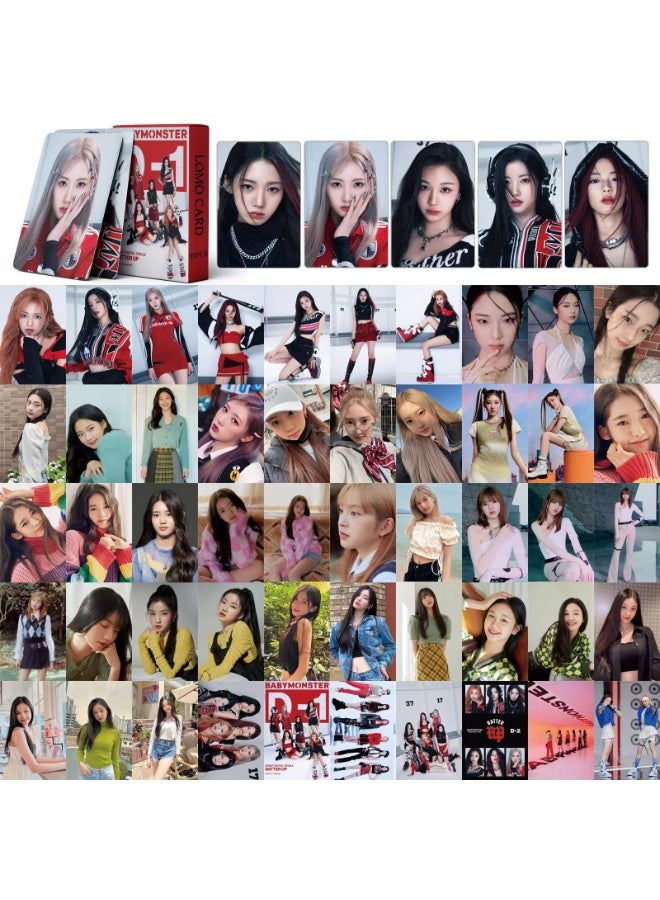 NIBEMINENT 55 Pcs Kpop BABYMONSTER BATTER UP Lomo Cards Card For Fans Collection Gifts - Image 1