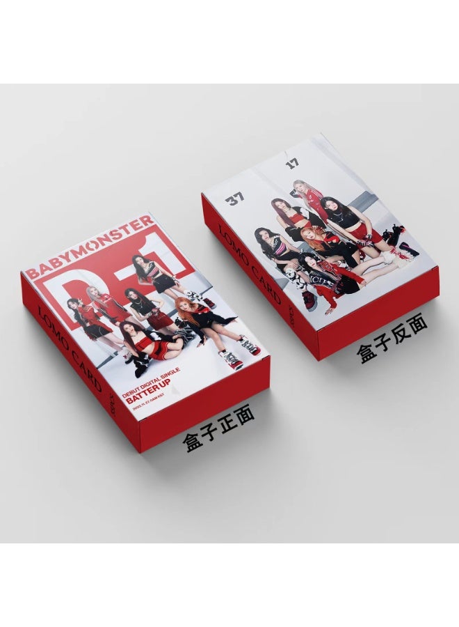 NIBEMINENT 55 Pcs Kpop BABYMONSTER BATTER UP Lomo Cards Card For Fans Collection Gifts - Image 2