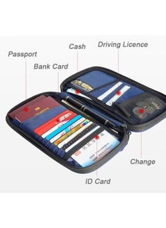 Excefore Family Passport Holder Travel Wallet, RFID Blocking Travel Document Organiser Passport Cover, Ideal for Keeping Your Passport, ID Cards, Flight Tickets, and Money Safe and Secure, Black  - Image 5