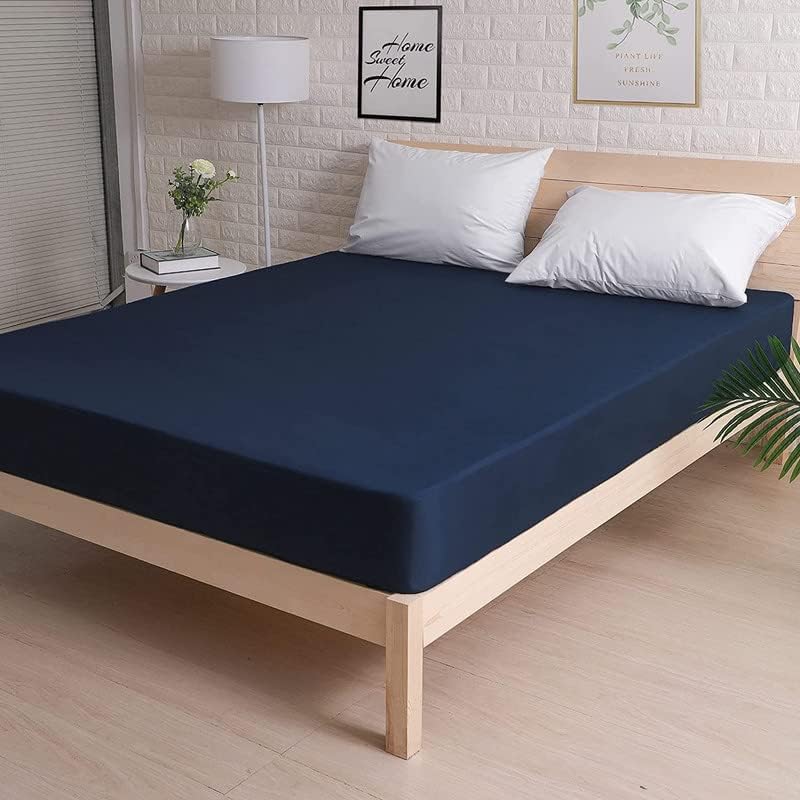 Edenwald Waterproof Mattress Protector Queen Size 78x60x4 Depth Navy Zipper Encasement Mattress Protector Edenwald Waterproof Mattress Protector with Zip Chain - Image 3