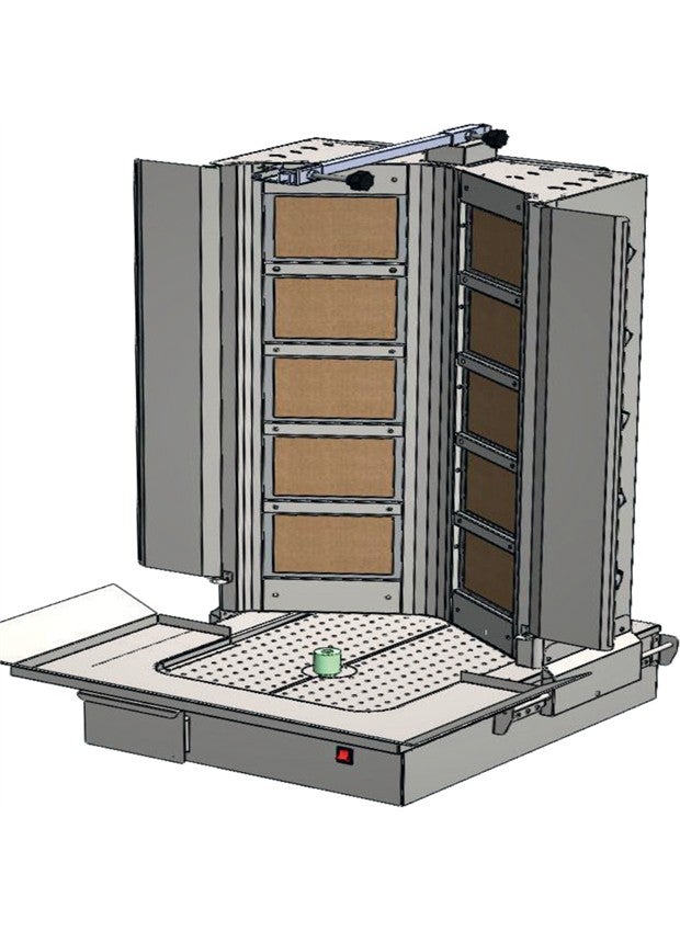 CSA Inox Karacasan Industrial Natural Gas 8 Radiant Doner Kebab Machine 